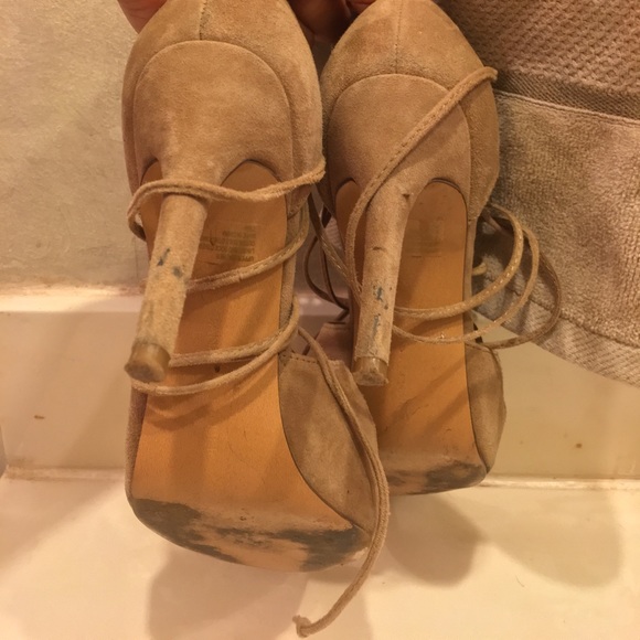 Banana Republic Lace up suede heels - Picture 6 of 8